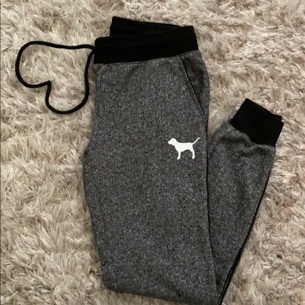 Pink Victoria’s Secret XS jogger gray and black